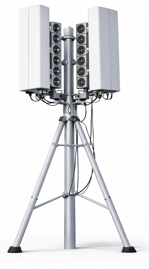 DX-8 （1600 Вт）Встроенный направленный подавитель помех